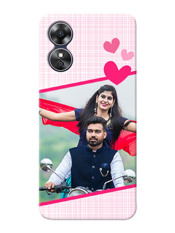 Custom Oppo A17 Personalised Phone Cases: Love Shape Heart Design
