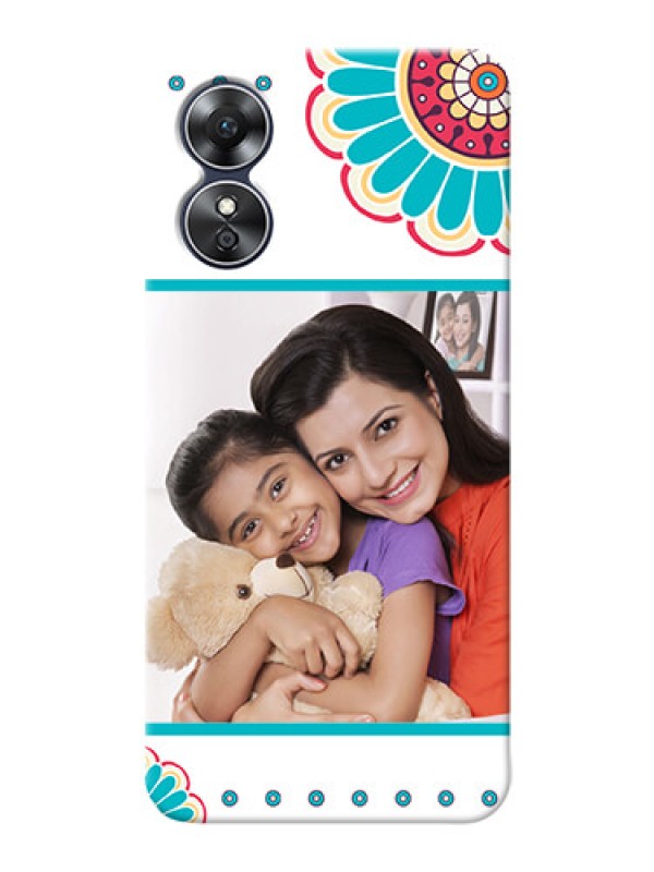 Custom Oppo A17 custom mobile phone cases: Flower Design