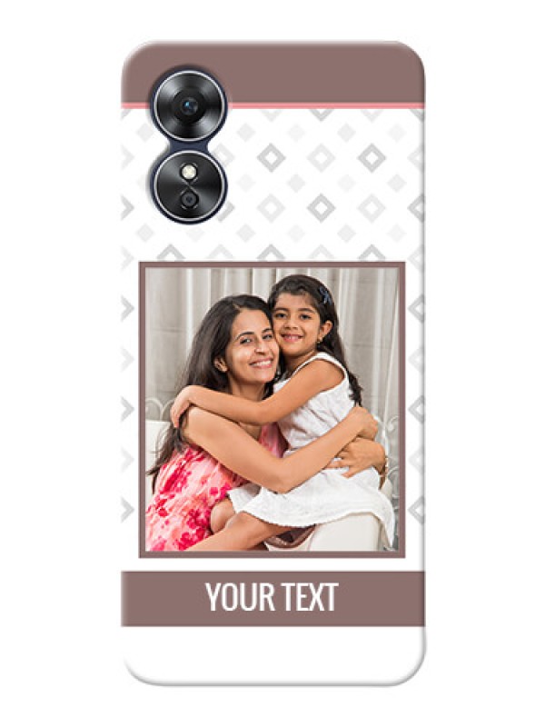 Custom Oppo A17 custom back covers: Simple Diamond Design