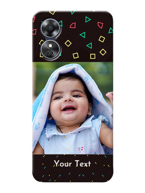 Custom Oppo A17 custom mobile cases with confetti birthday design