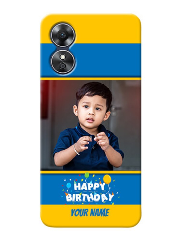 Custom Oppo A17 Mobile Back Covers Online: Birthday Wishes Design