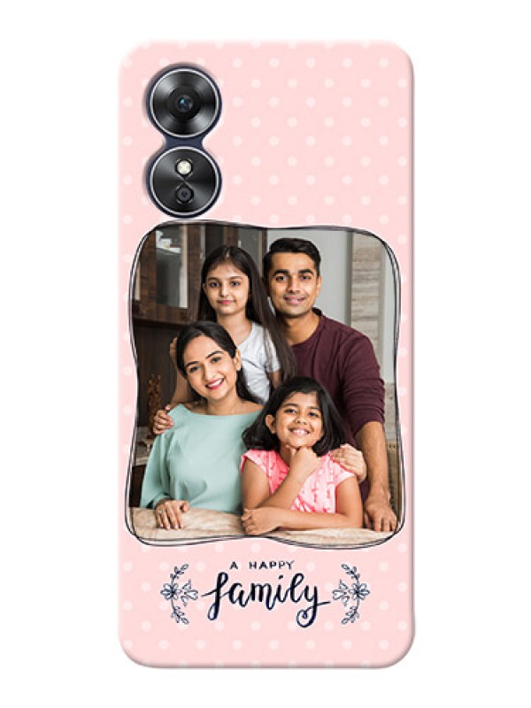 Custom Oppo A17 Personalized Phone Cases: Family with Dots Design