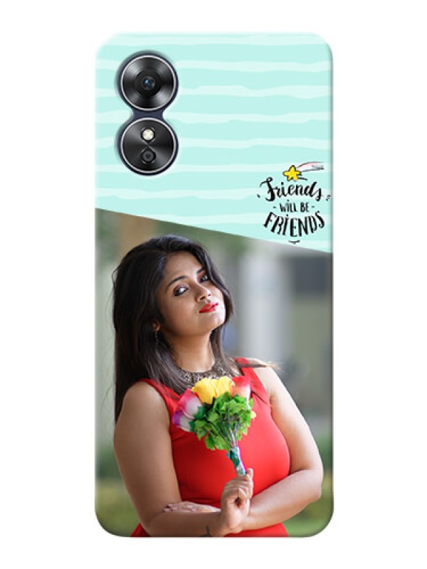 Custom Oppo A17 Mobile Back Covers: Friends Picture Icon Design