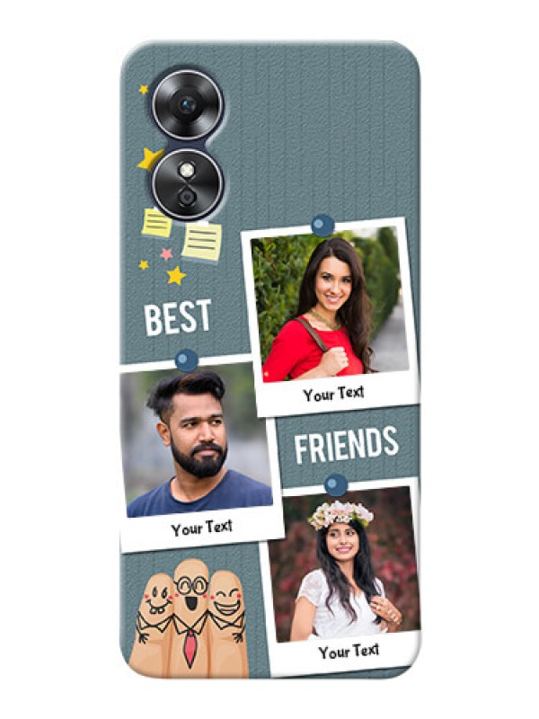 Custom Oppo A17 Mobile Cases: Sticky Frames and Friendship Design