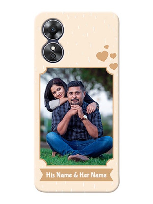 Custom Oppo A17 mobile phone cases with confetti love design 