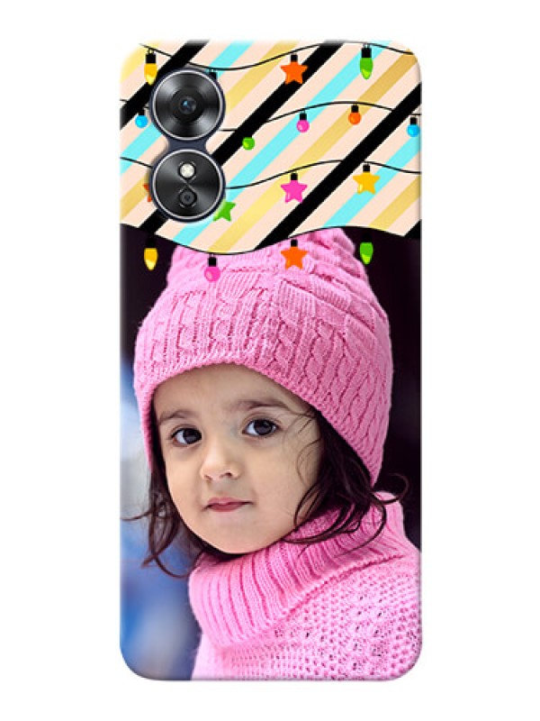 Custom Oppo A17 Personalized Mobile Covers: Lights Hanging Design