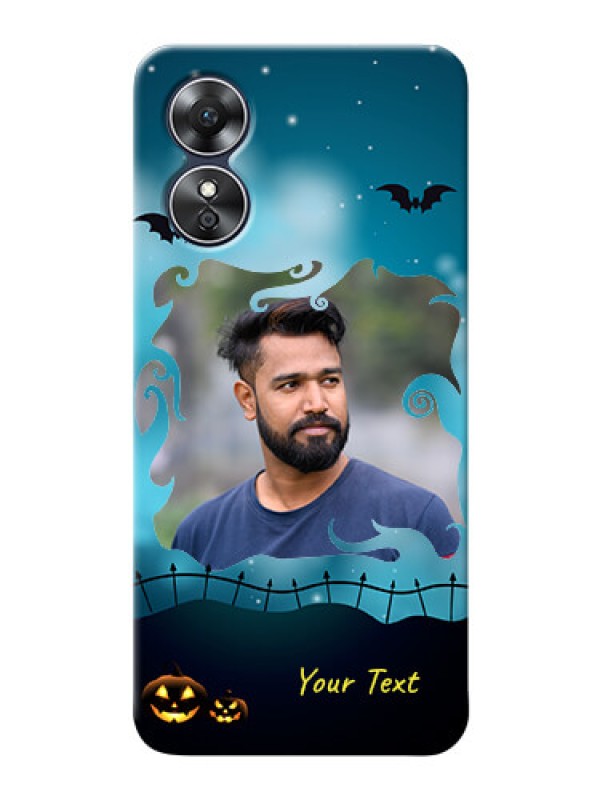 Custom Oppo A17 Personalised Phone Cases: Halloween frame design