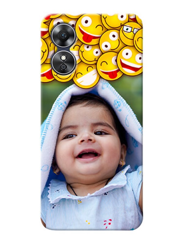 Custom Oppo A17 Custom Phone Cases with Smiley Emoji Design