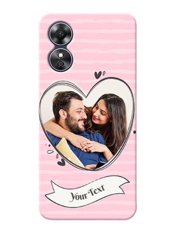 Custom Oppo A17 custom mobile phone covers: Vintage Heart Design