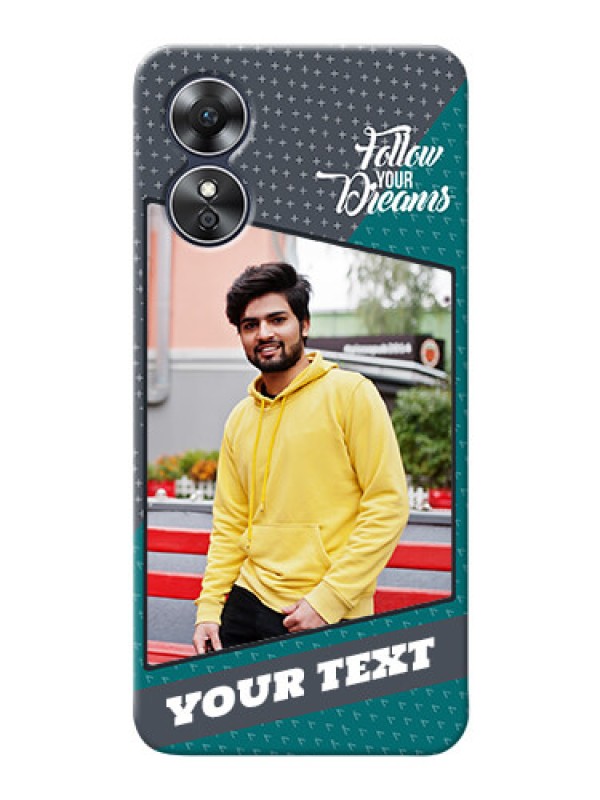 Custom Oppo A17 Back Covers: Background Pattern Design with Quote