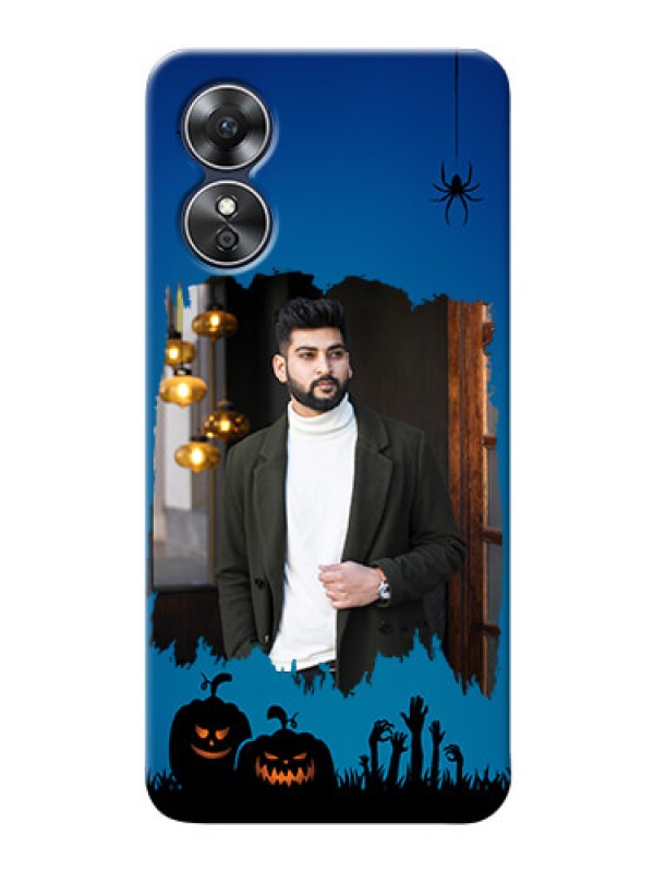 Custom Oppo A17 mobile cases online with pro Halloween design 