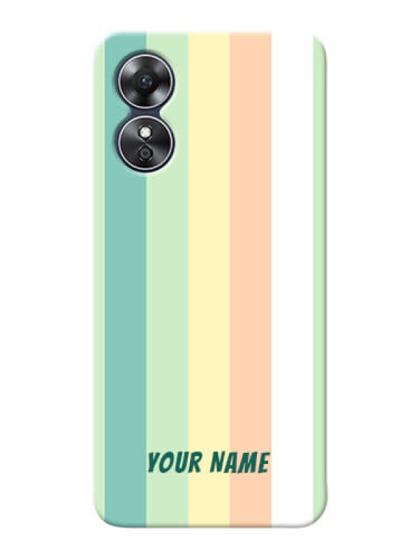 Custom Oppo A17 Back Covers: Multi-colour Stripes Design