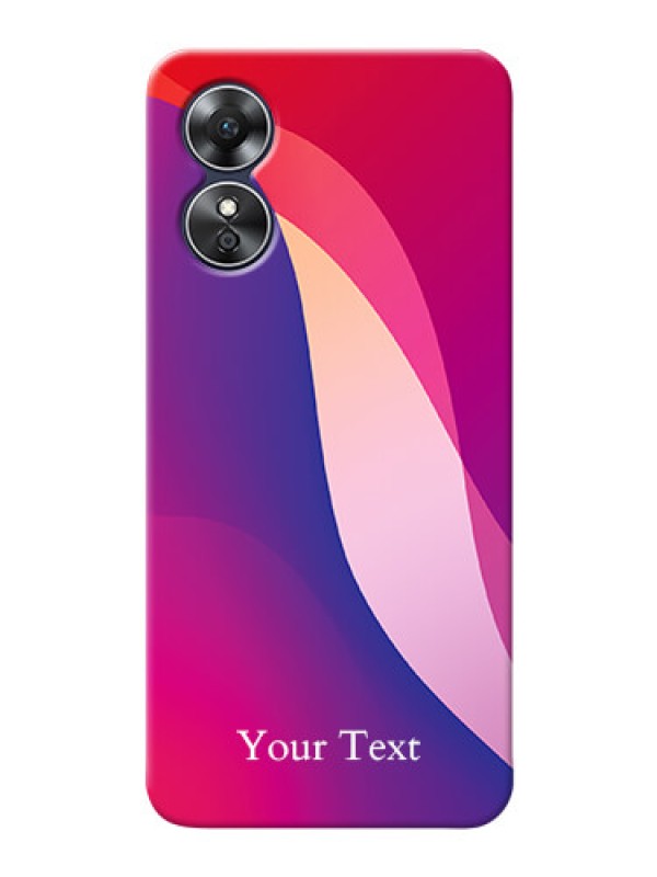 Custom Oppo A17 Mobile Back Covers: Digital abstract Overlap Design