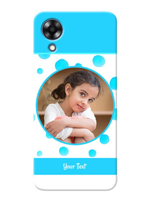 Custom Oppo A17k Custom Phone Covers: Blue Bubbles Pattern Design