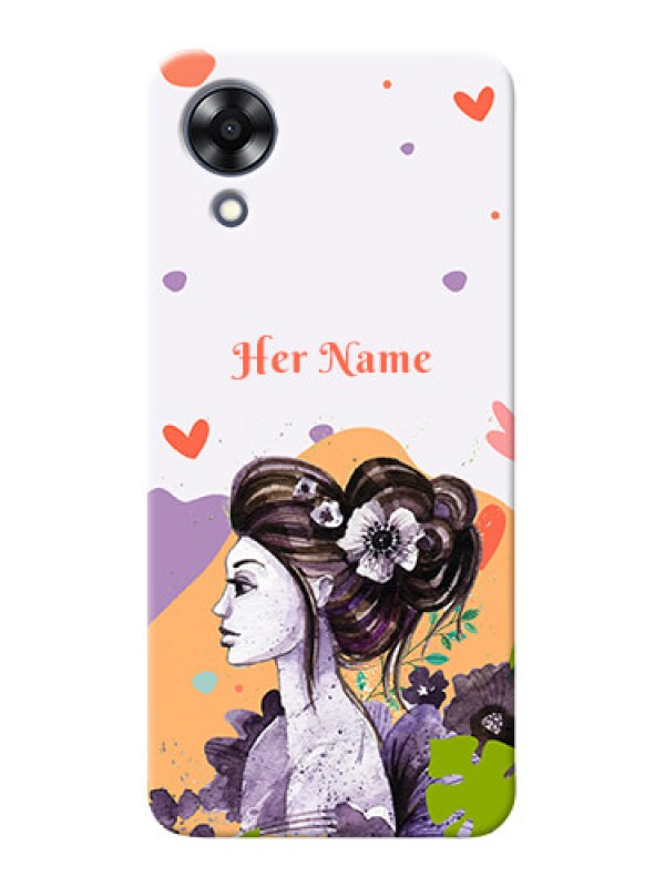 Custom Oppo A17K Custom Mobile Case with Woman And Nature Design
