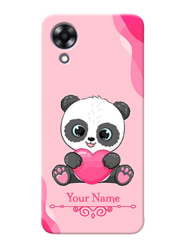 Custom Oppo A17K Mobile Back Covers: Cute Panda Design