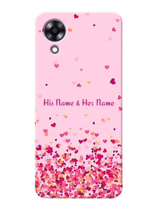 Custom Oppo A17K Phone Back Covers: Floating Hearts Design