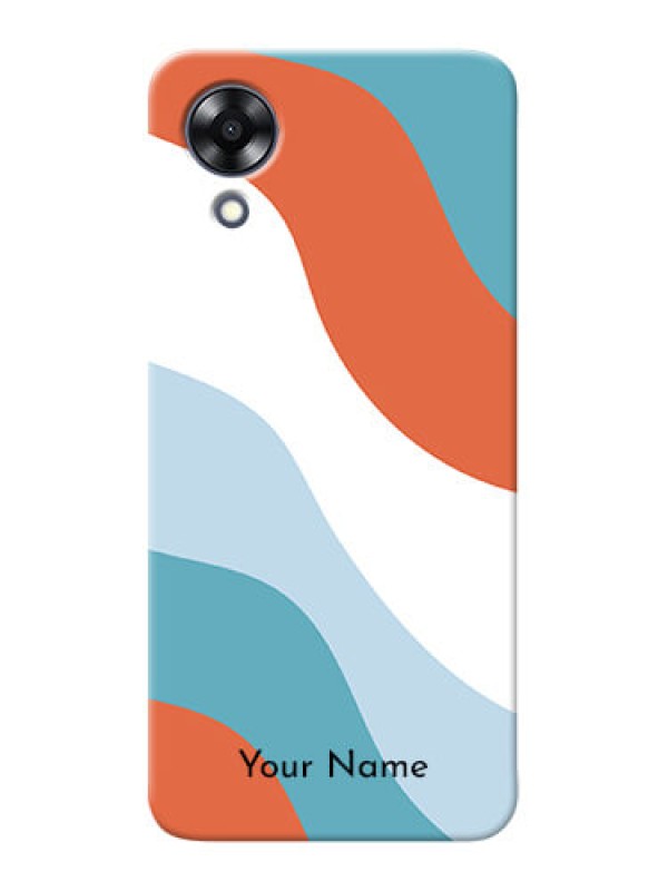 Custom Oppo A17K Mobile Back Covers: coloured Waves Design