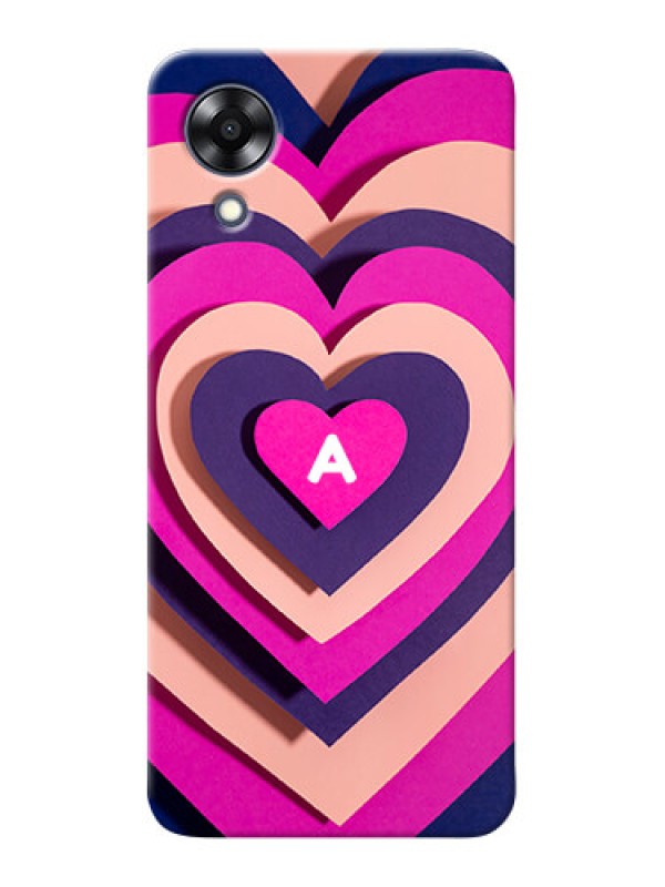 Custom Oppo A17K Custom Mobile Case with Cute Heart Pattern Design