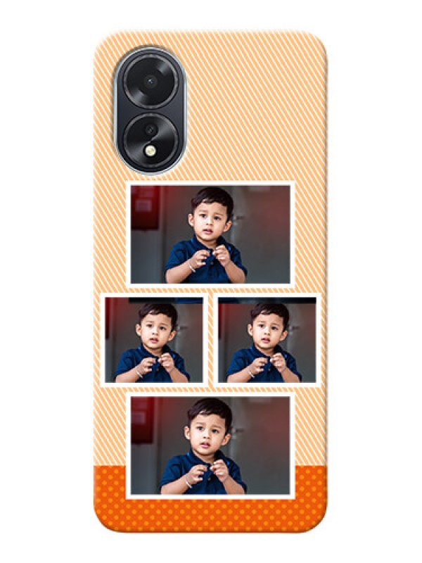 Custom Oppo A18 Mobile Back Covers: Bulk Photos Upload Design