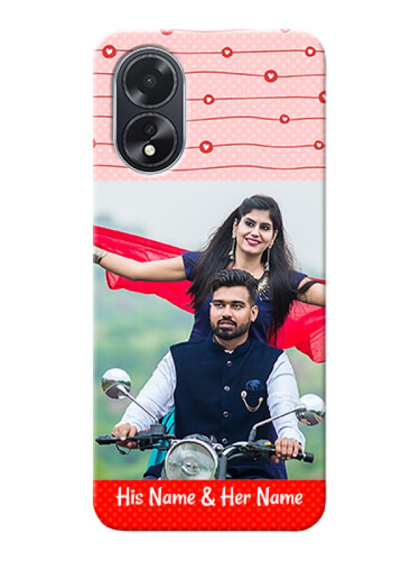 Custom Oppo A18 Custom Phone Cases: Red Pattern Case Design