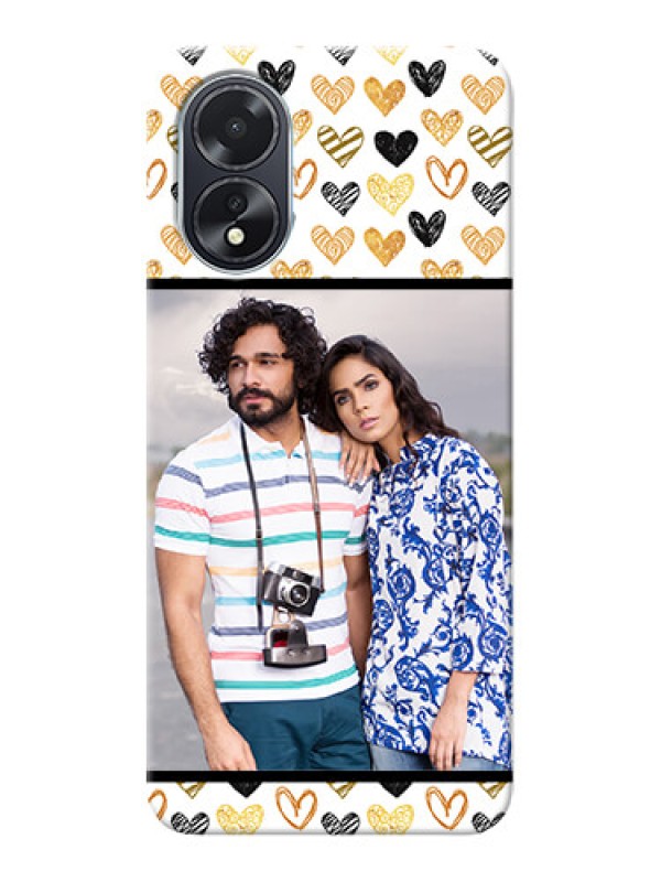 Custom Oppo A18 Personalized Mobile Cases: Love Symbol Design