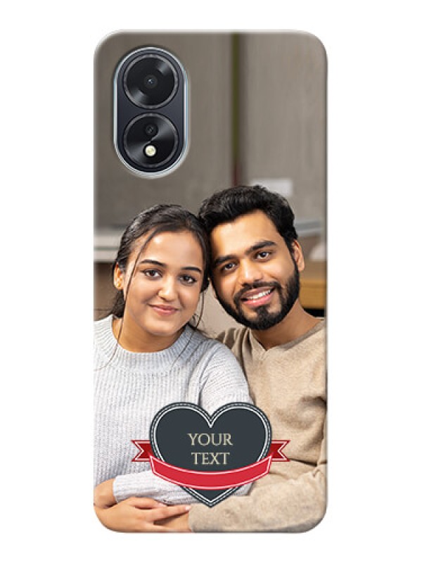 Custom Oppo A18 mobile back covers online: Just Married Couple Design