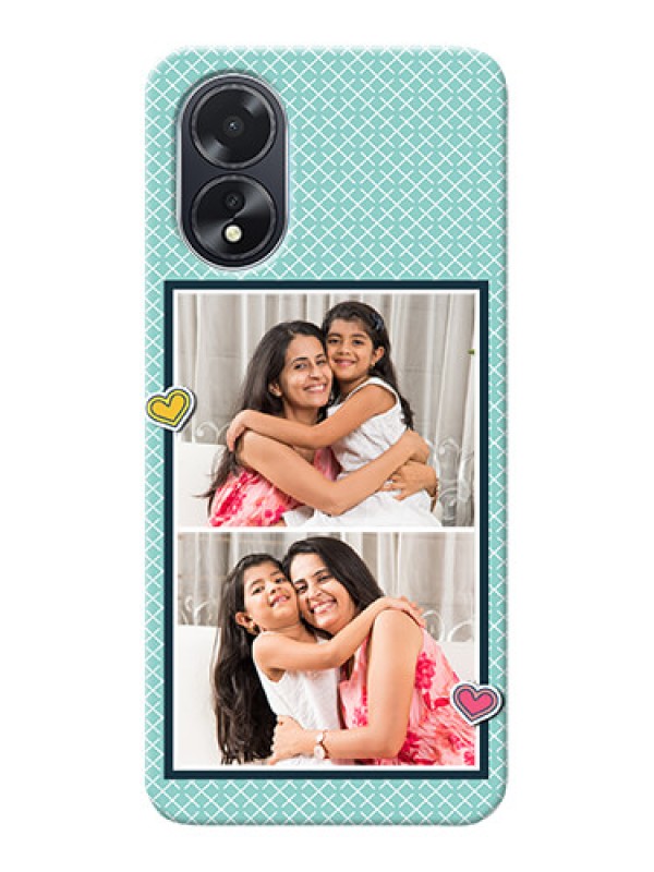 Custom Oppo A18 Custom Phone Cases: 2 Image Holder with Pattern Design