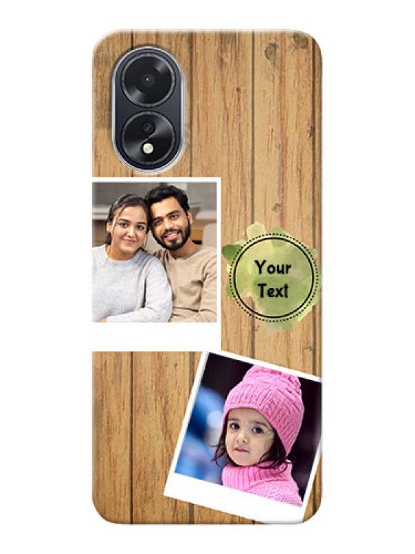 Custom Oppo A18 Custom Mobile Phone Covers: Wooden Texture Design
