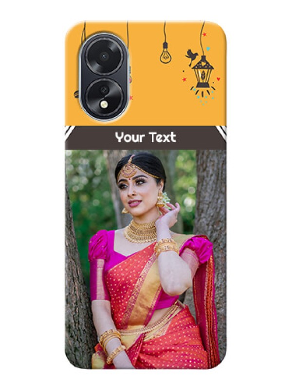 Custom Oppo A18 custom back covers with Family Picture and Icons