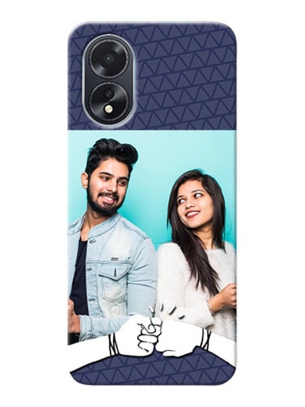 Custom Oppo A18 Mobile Covers Online with Best Friends Design
