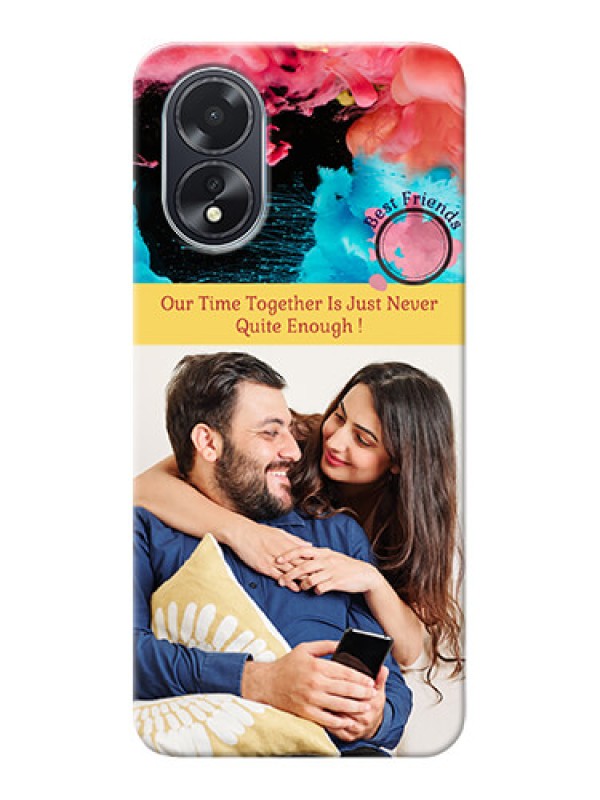 Custom Oppo A18 Mobile Cases: Quote with Acrylic Painting Design