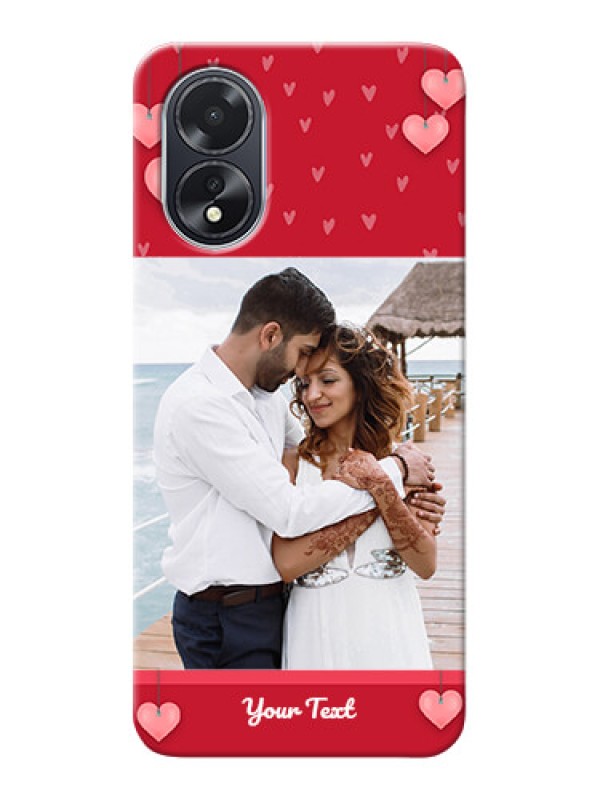 Custom Oppo A18 Mobile Back Covers: Valentines Day Design