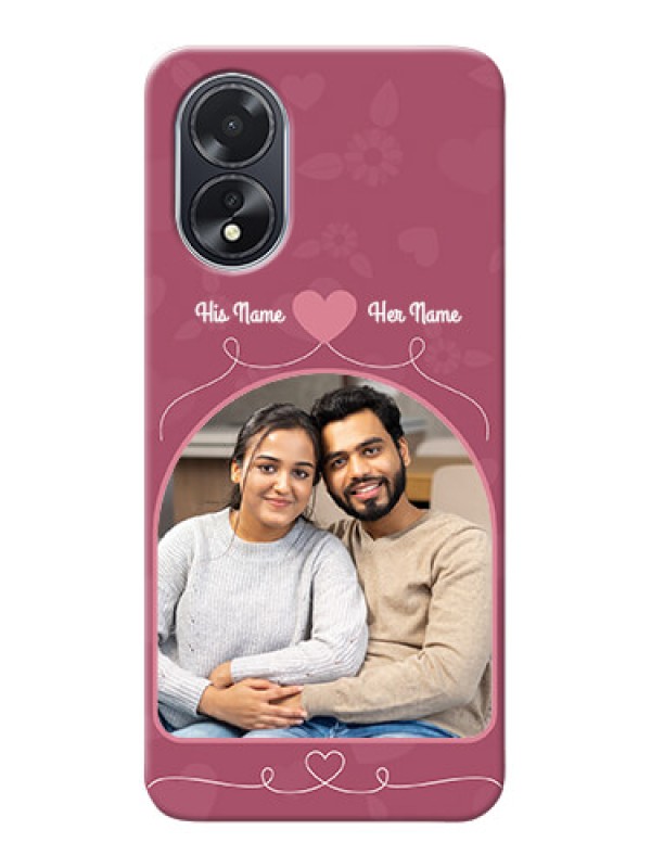 Custom Oppo A18 mobile phone covers: Love Floral Design