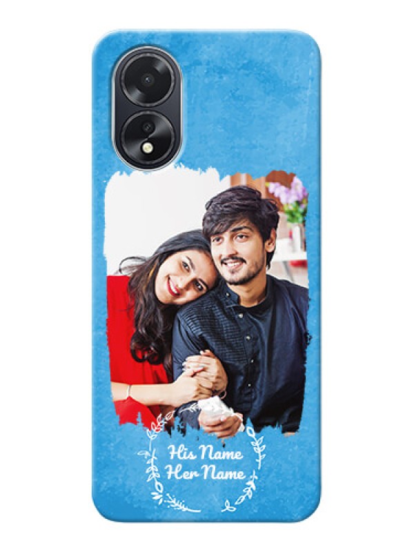 Custom Oppo A18 custom mobile cases: Blue Color Vintage Design