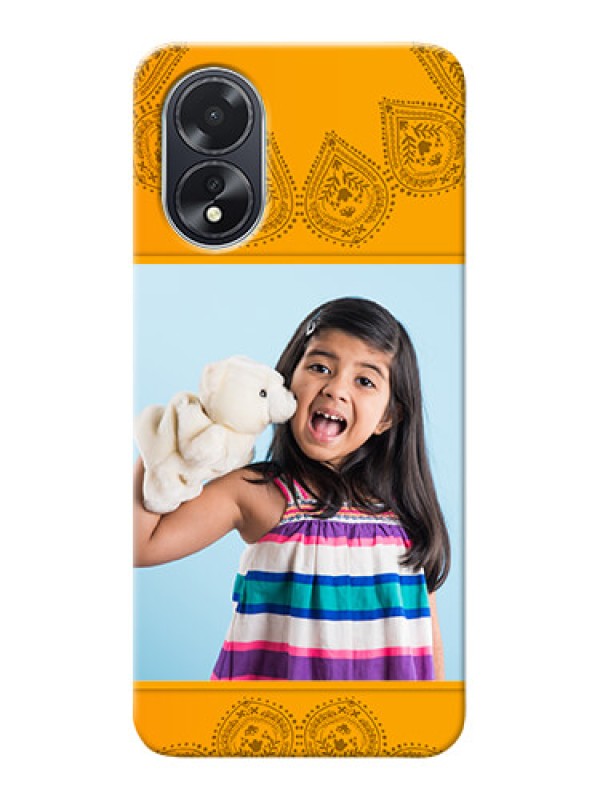 Custom Oppo A18 custom mobile back covers: Photo Wedding Design