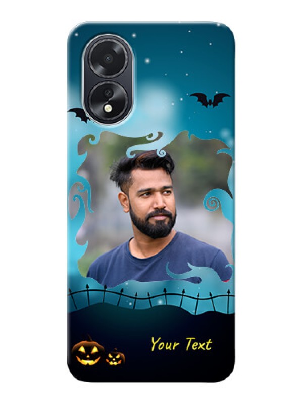 Custom Oppo A18 Personalised Phone Cases: Halloween frame design