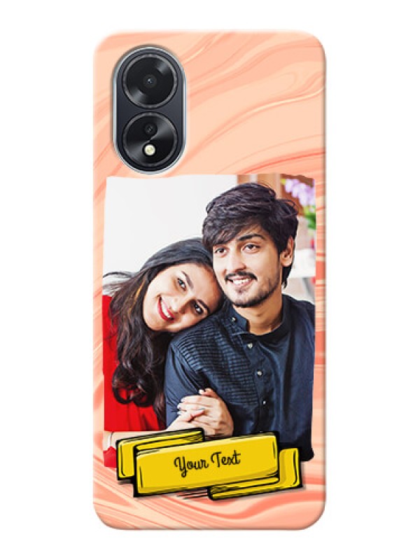 Custom Oppo A18 Customized Phone Cases: Marble Texture Design