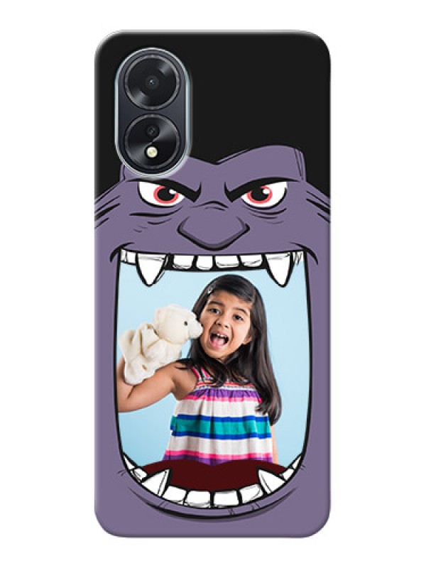 Custom Oppo A18 Personalised Phone Covers: Angry Monster Design