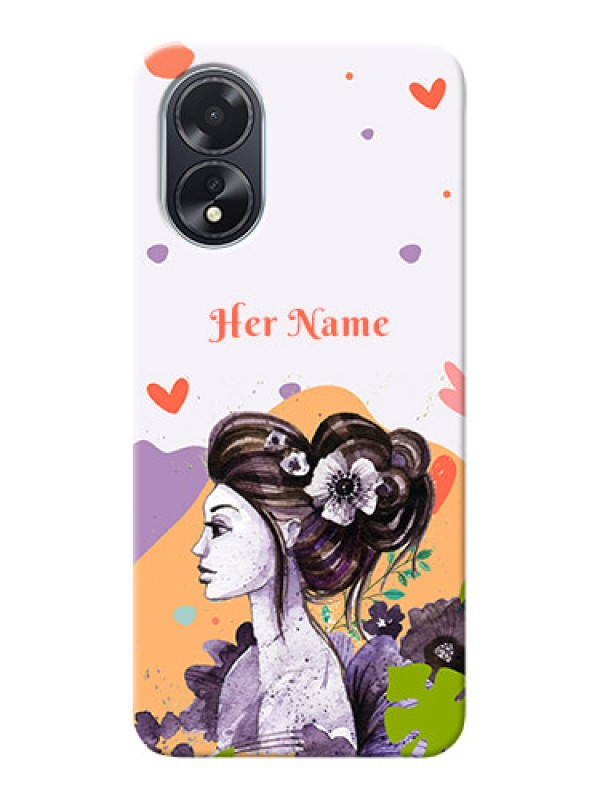 Custom Oppo A18 Personalized Phone Case with Woman And Nature Design