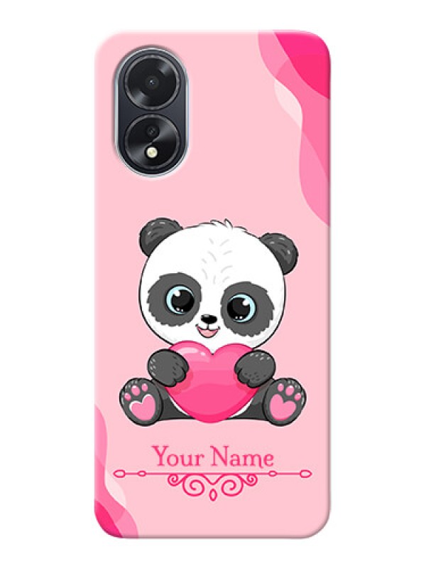 Custom Oppo A18 Custom Mobile Case with Cute Panda Design