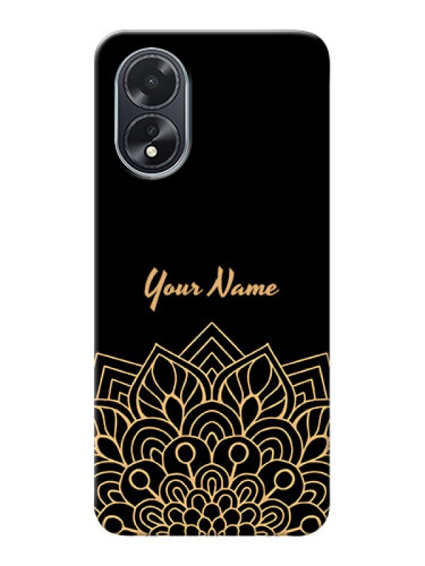Custom Oppo A18 Custom Phone Case with Golden mandala Design