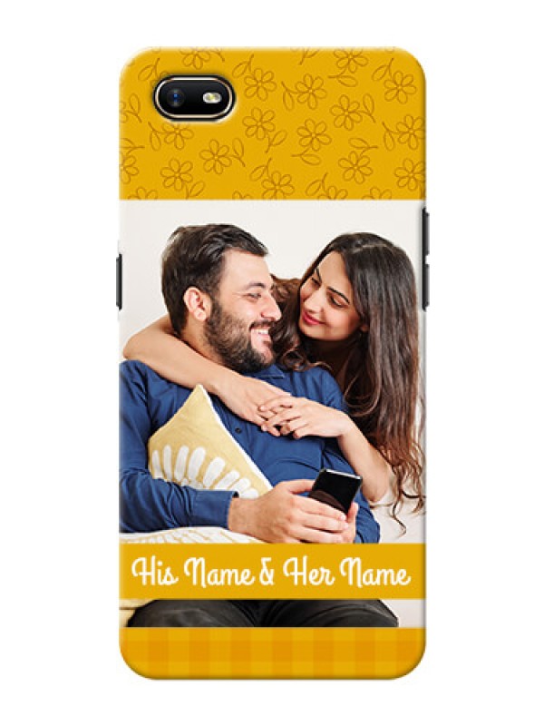 Custom Oppo A1K mobile phone covers: Yellow Floral Design