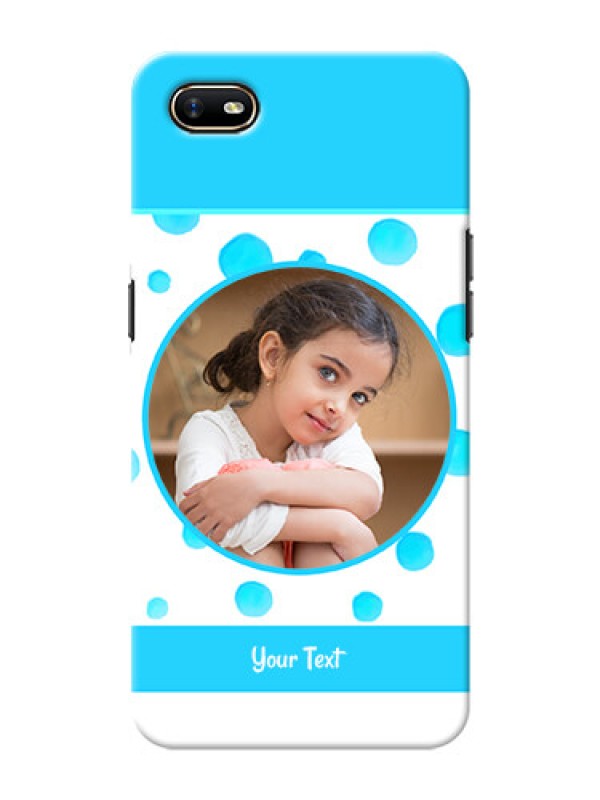 Custom Oppo A1K Custom Phone Covers: Blue Bubbles Pattern Design