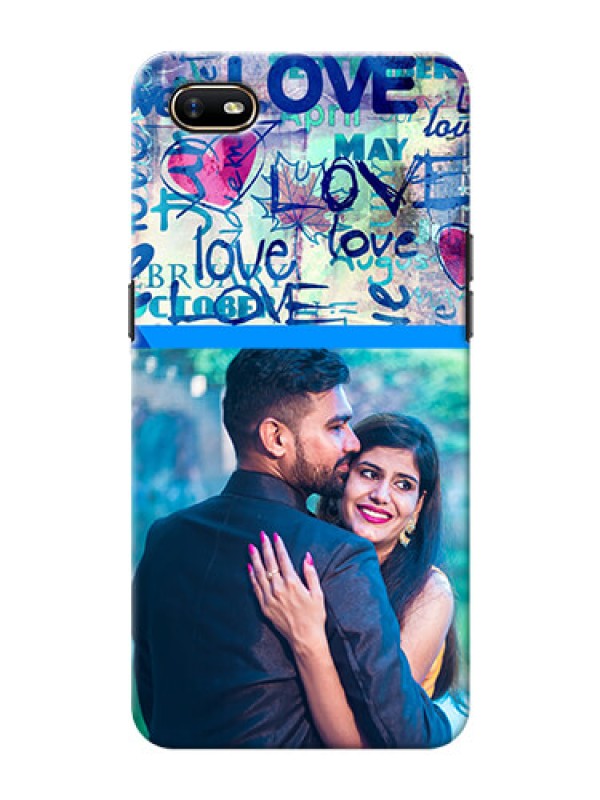 Custom Oppo A1K Mobile Covers Online: Colorful Love Design