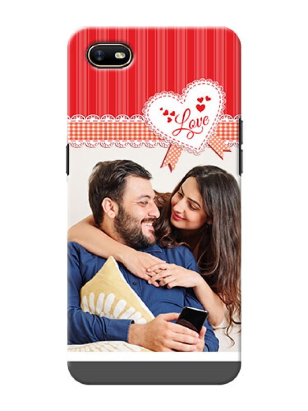 Custom Oppo A1K phone cases online: Red Love Pattern Design