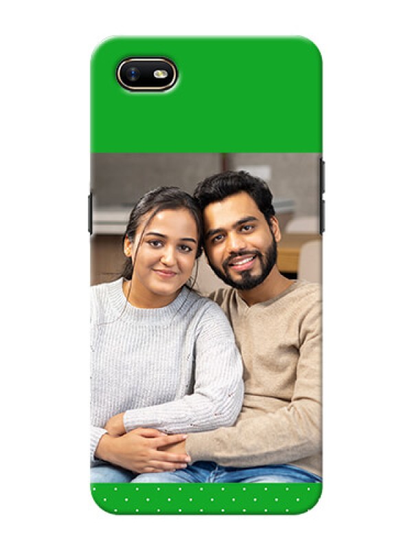 Custom Oppo A1K Personalised mobile covers: Green Pattern Design