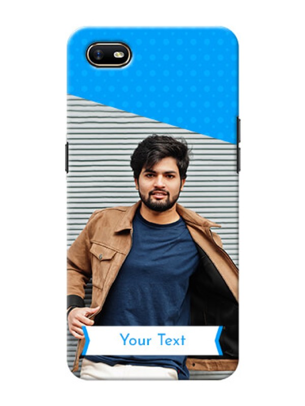 Custom Oppo A1K Personalized Mobile Covers: Simple Blue Color Design