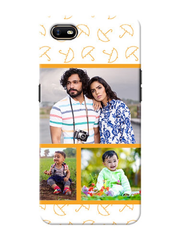 Custom Oppo A1K Personalised Phone Cases: Yellow Pattern Design