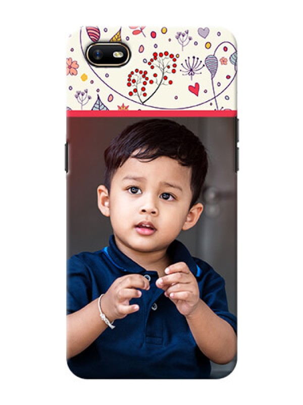 Custom Oppo A1K phone back covers: Premium Floral Design